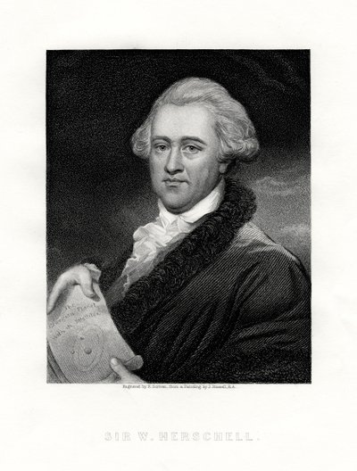 Sir Wilhelm Friedrich Herschel, astrónomo y compositor británico de origen alemán, siglo XIX de E. Scriven