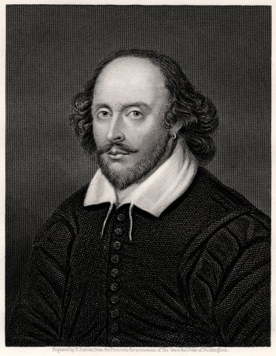 William Shakespeare, dramaturgo inglés, siglo XIX de E. Scriven