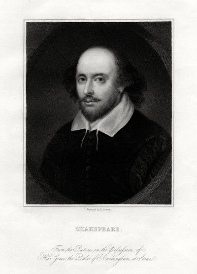 William Shakespeare, dramaturgo inglés, siglo XIX de E. Scriven
