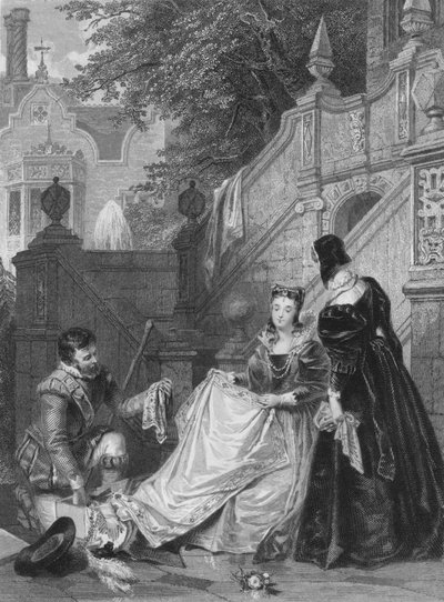 Escena de Kenilworth de Sir Walter Scott. Wayland, Amy Robsart y Janet, 1834 de E. Smith