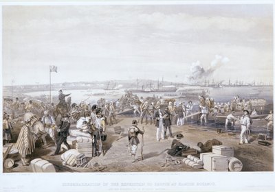 Desembarco de la expedición a Kertch en Kamish Bournou, 1855 de E Walker