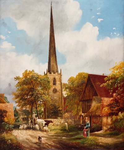 Iglesia y escuela de Yardley de E Watts