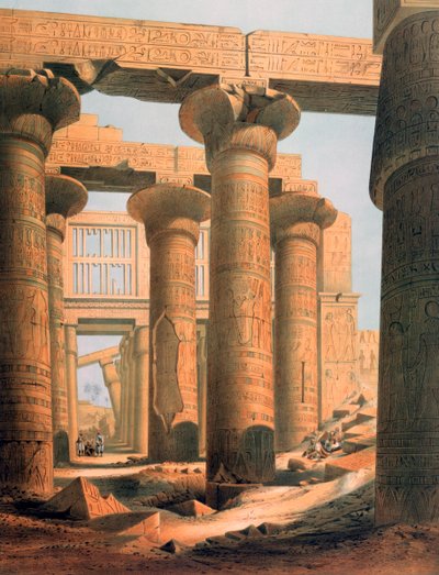 Sala en Karnak, Egipto, siglo XIX de E Weidenbach