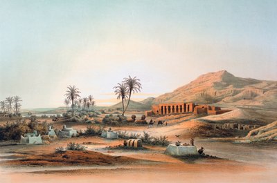 Templo de Seti I en Qurnah, Egipto, siglo XIX de E Weidenbach
