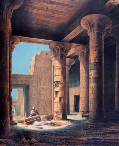 El Templo Interior, Philae, Egipto, 1842 de E Weidenbach