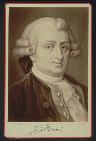 Retrato de Carlo Goldoni (1707-93) de E. after Hadler