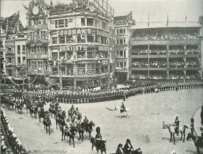 Lord Roberts Supervisando los Arreglos en el Patio de la Iglesia de San Pablo, 1897 de E. and S. Woodbury