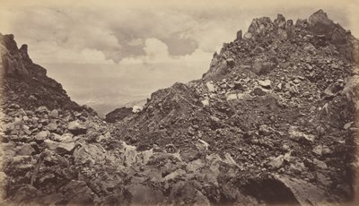 Quezaltenango desde el cráter de un volcán de Eadweard Muybridge