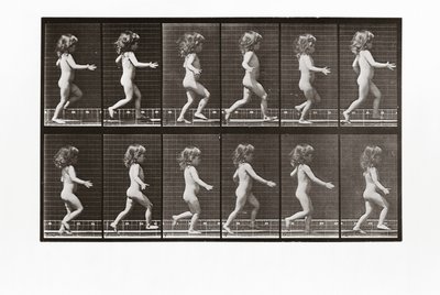 Niño corriendo, Placa 469 de Animal Locomotion de Eadweard Muybridge