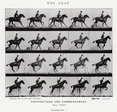 Eadweard Muybridge: El salto (foto en b/n) de Eadweard Muybridge