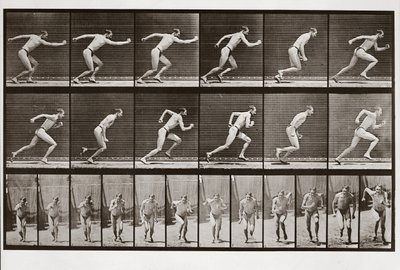 Hombre corriendo, Placa 59 de Animal Locomotion de Eadweard Muybridge