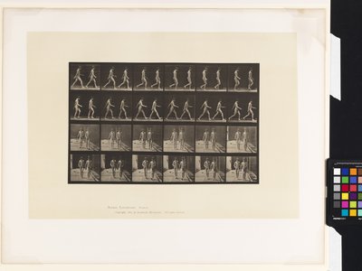 Placa 12. Caminando de Eadweard Muybridge