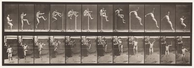 Placa 152. Saltando; Salto alto en línea recta de Eadweard Muybridge