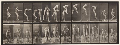 Placa 166. Saltando; sobre la espalda de un hombre de Eadweard Muybridge