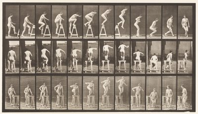 Placa 171. Pisando un Caballete; Saltando Abajo, Girando de Eadweard Muybridge