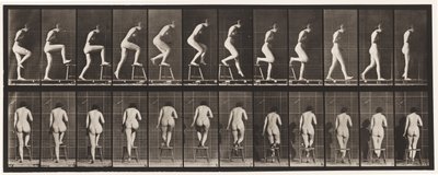 Placa 180. Subiendo y pasando sobre una silla de Eadweard Muybridge