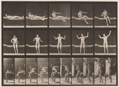 Placa 260. Levantándose del sofá y estirando los brazos, 1885 de Eadweard Muybridge