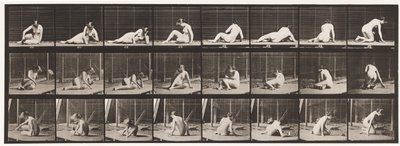Placa 266. Girando y Cambiando de Posición Mientras Está en el Suelo de Eadweard Muybridge