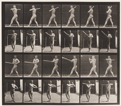 Placa 274. Béisbol; bateando de Eadweard Muybridge