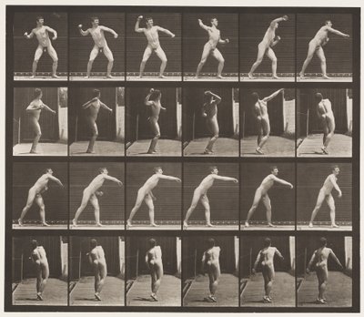 Placa 286. Béisbol; lanzando de Eadweard Muybridge