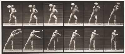 Placa 311. Levantando una roca de 75 libras de Eadweard Muybridge
