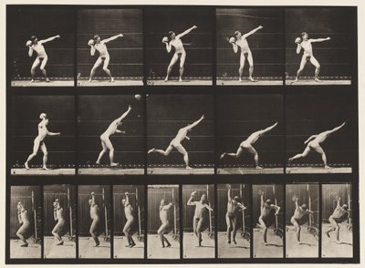 Placa 314. Levantando una Roca de 20 libras de Eadweard Muybridge
