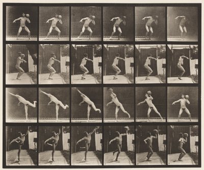 Placa 315. Levantando una roca de 20 lb de Eadweard Muybridge