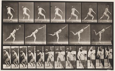 Placa 316. Levantando una roca de 20 libras de Eadweard Muybridge