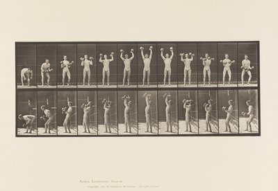 Placa 322. Hombre levantando pesas de Eadweard Muybridge