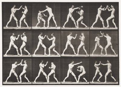 Placa 336. Boxeo; Mano Abierta (Zapatos) de Eadweard Muybridge