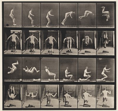 Placa 363. Salto mortal corriendo, 1885 de Eadweard Muybridge