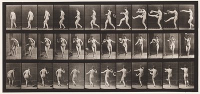 Placa 367. Pateando un sombrero de Eadweard Muybridge