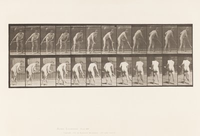 Placa 390. Granjero, cortando césped de Eadweard Muybridge