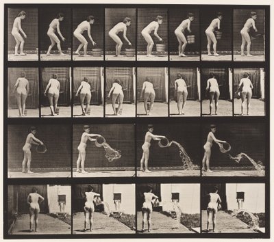 Placa 401. Vaciando cubo de agua de Eadweard Muybridge