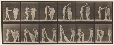 Placa 427. Aseo; dos modelos de Eadweard Muybridge