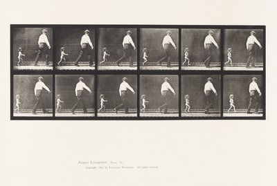 Placa 470. Niño 20N, Corriendo tras un Hombre de Eadweard Muybridge