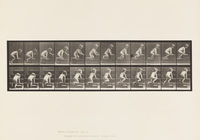 Placa 472. Niño, gateando escaleras arriba, 1885 de Eadweard Muybridge