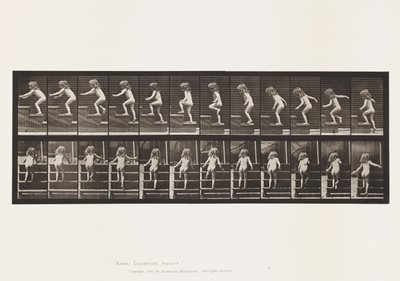 Placa 473. Niño, subiendo escaleras de Eadweard Muybridge