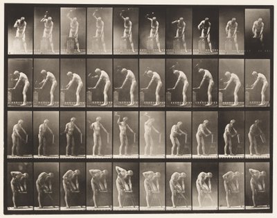Placa 491. A, Martillando en el yunque; B, Martillando en el yunque de Eadweard Muybridge