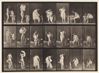 Placa 493. Fases Misceláneas del Aseo, 1872-1885 de Eadweard Muybridge