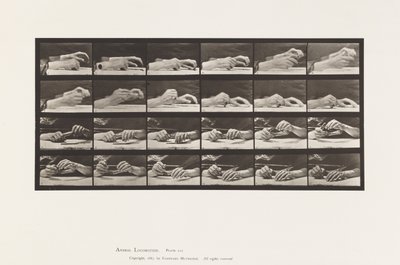Placa 536. Movimiento de la Mano; Cambiando el Lápiz de Eadweard Muybridge