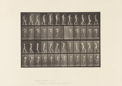 Placa 548. Esclerosis lateral; A, B, caminando de Eadweard Muybridge