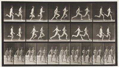 Placa 69. Corriendo dos modelos de Eadweard Muybridge