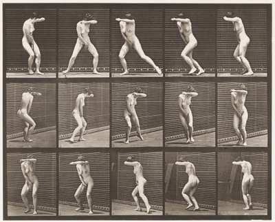 Placa 73. Girando con sorpresa y huyendo de Eadweard Muybridge