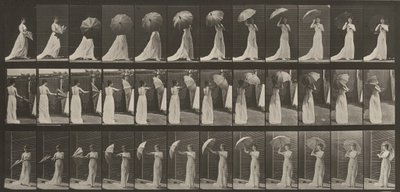 Lámina número 461. Abrir una sombrilla y darse la vuelta de Eadweard Muybridge