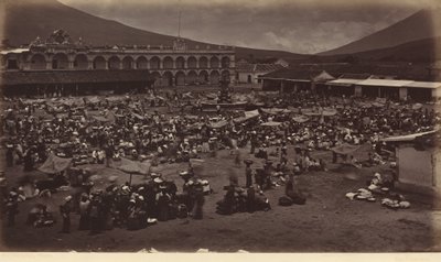 Plaza y palacio del virrey, Antigua Guatemala de Eadweard Muybridge