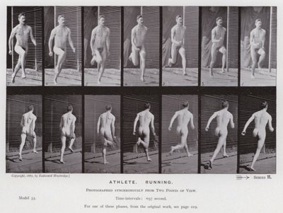La figura humana en movimiento: Atleta, corriendo de Eadweard Muybridge