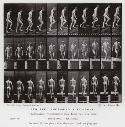 La Figura Humana en Movimiento: Atleta, Subiendo una Escalera de Eadweard Muybridge