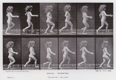 La Figura Humana en Movimiento: Niño, Corriendo de Eadweard Muybridge