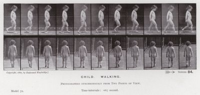 La figura humana en movimiento: Niño, caminando de Eadweard Muybridge